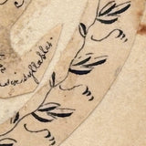 (The Word "And" Appears 46,227 Times) Amazing 1835 Paper Cut "Bible" with Hand-inked Calligraphic Deconstruction