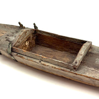 Perfectly Weathered Antique Wooden Model Boat Hull