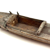 Perfectly Weathered Antique Wooden Model Boat Hull