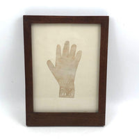 Antique Schoolgirl Cut Paper Hand, Framed