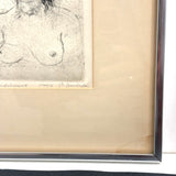 Andaluciana, 1966 Graphite Signed Etching by David Bumbeck (American, 1940-2026)