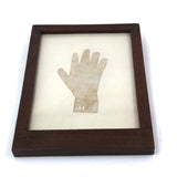 Antique Schoolgirl Cut Paper Hand, Framed