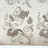Lovely c. 1800 Hand-drawn Patterns (Presumed for Embroidery), Ink on Watermarked Laid