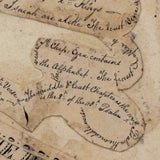 (The Word "And" Appears 46,227 Times) Amazing 1835 Paper Cut "Bible" with Hand-inked Calligraphic Deconstruction