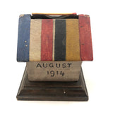 1914 WW1 Folk Art House Shaped Match Dispenser + Striker