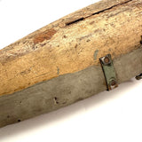 Perfectly Weathered Antique Wooden Model Boat Hull
