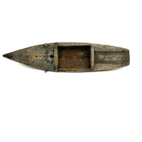 Perfectly Weathered Antique Wooden Model Boat Hull