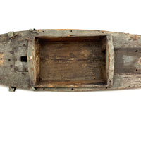 Perfectly Weathered Antique Wooden Model Boat Hull