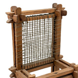 Old Hand-carved Folk Art (Sailor Made?) Chair with Interlocking Corners and Secret Rattles Inside