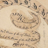(The Word "And" Appears 46,227 Times) Amazing 1835 Paper Cut "Bible" with Hand-inked Calligraphic Deconstruction