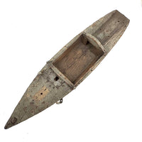 Perfectly Weathered Antique Wooden Model Boat Hull