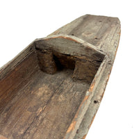 Perfectly Weathered Antique Wooden Model Boat Hull