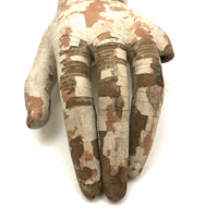 Evocative Old Wooden Mannequin Hand in Chippy Paint