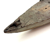 Perfectly Weathered Antique Wooden Model Boat Hull