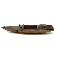 Perfectly Weathered Antique Wooden Model Boat Hull