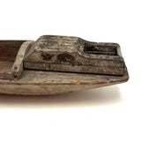 Perfectly Weathered Antique Wooden Model Boat Hull
