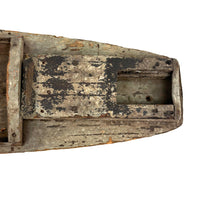 Perfectly Weathered Antique Wooden Model Boat Hull