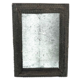 SOLD Wonderful Old Tramp Art Frame with Original (Beautifully Distressed) Mirror