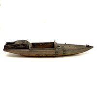 Perfectly Weathered Antique Wooden Model Boat Hull