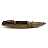 Perfectly Weathered Antique Wooden Model Boat Hull