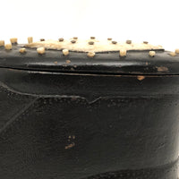 Amazing 19th C. Sailor Made Table Snuff Box with Rollable Dice Encased in Sole!