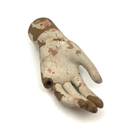 Evocative Old Wooden Mannequin Hand in Chippy Paint
