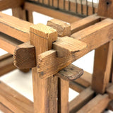 Old Hand-carved Folk Art (Sailor Made?) Chair with Interlocking Corners and Secret Rattles Inside