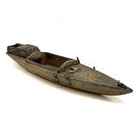 Perfectly Weathered Antique Wooden Model Boat Hull