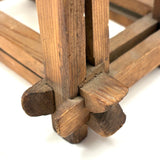 Old Hand-carved Folk Art (Sailor Made?) Chair with Interlocking Corners and Secret Rattles Inside
