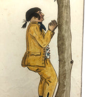 Curious c. 1800 French Watercolor, Le Diable Couleur de Rose Opera, Valogne