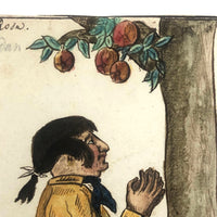 Curious c. 1800 French Watercolor, Le Diable Couleur de Rose Opera, Valogne