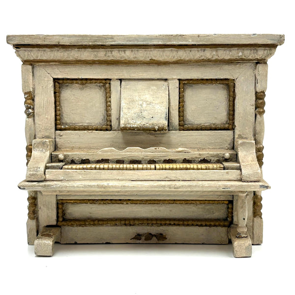Amazing Cigar Box Wood Miniature Folk Art Piano