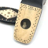 Amazing 19th C. Sailor Made Table Snuff Box with Rollable Dice Encased in Sole!