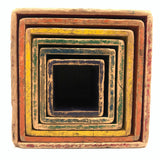 Scarce, Much Loved (Stella- & Rothko-esque!) Set of Six Old Nesting / Stacking Boxes