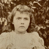 Penetrating Gaze and Folk Chair, Wonderfully Intense Antique Cabinet Card Photograph