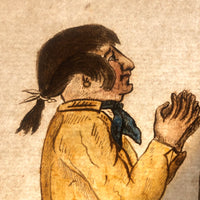 Curious c. 1800 French Watercolor, Le Diable Couleur de Rose Opera, Valogne