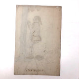 Curious c. 1800 French Watercolor, Le Diable Couleur de Rose Opera, Valogne