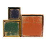Scarce, Much Loved (Stella- & Rothko-esque!) Set of Six Old Nesting / Stacking Boxes