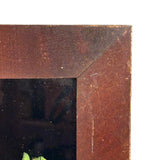 Electric Feeling 19th Century Tinsel Painting with Floating Watermelon and Knife, Original Frame