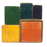 Scarce, Much Loved (Stella- & Rothko-esque!) Set of Six Old Nesting / Stacking Boxes