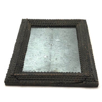 SOLD Wonderful Old Tramp Art Frame with Original (Beautifully Distressed) Mirror