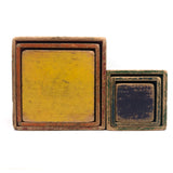 Scarce, Much Loved (Stella- & Rothko-esque!) Set of Six Old Nesting / Stacking Boxes