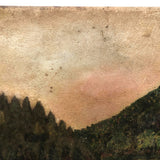 Merimere Reservoir, Hubbard Park, Meriden CT, Old Folk Art Oil on Board Painting