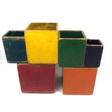 Scarce, Much Loved (Stella- & Rothko-esque!) Set of Six Old Nesting / Stacking Boxes