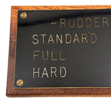 (In Want of a Hard Rudder) Resonant Rudder Angles Sign: Standard, Full, Hard
