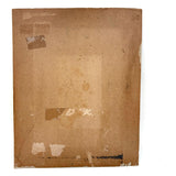 Dog with Blue Tassel, Charming 19th Century Pastel Drawing on Card