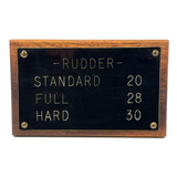 (In Want of a Hard Rudder) Resonant Rudder Angles Sign: Standard, Full, Hard