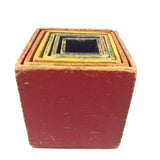 Scarce, Much Loved (Stella- & Rothko-esque!) Set of Six Old Nesting / Stacking Boxes