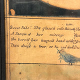 Memorial for Elizabeth G. Davis, Died Aged 11 Weeks, 1812, Ink and Watercolor in Original Frame