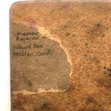 Merimere Reservoir, Hubbard Park, Meriden CT, Old Folk Art Oil on Board Painting